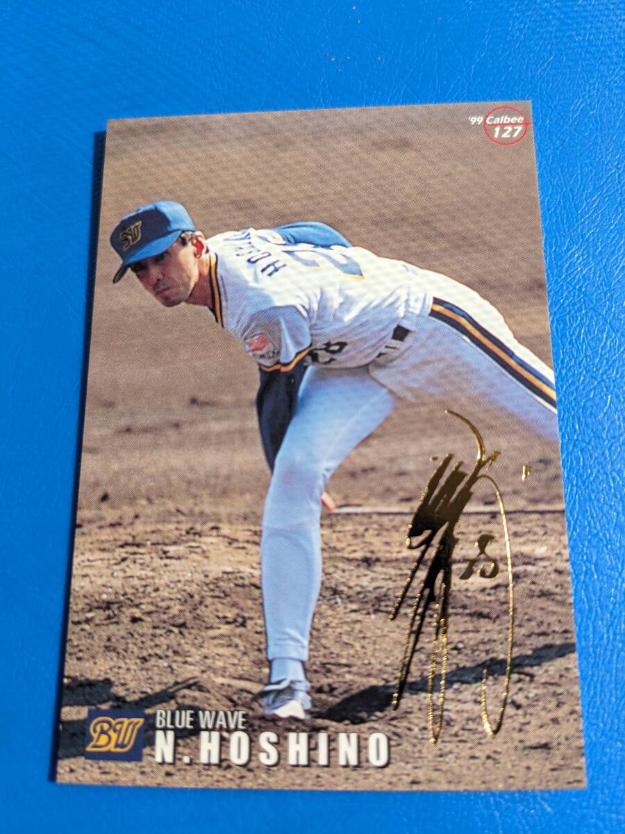 1999 год Calbee Professional Baseball chip s Gold автограф карта Orix No.127 звезда ...