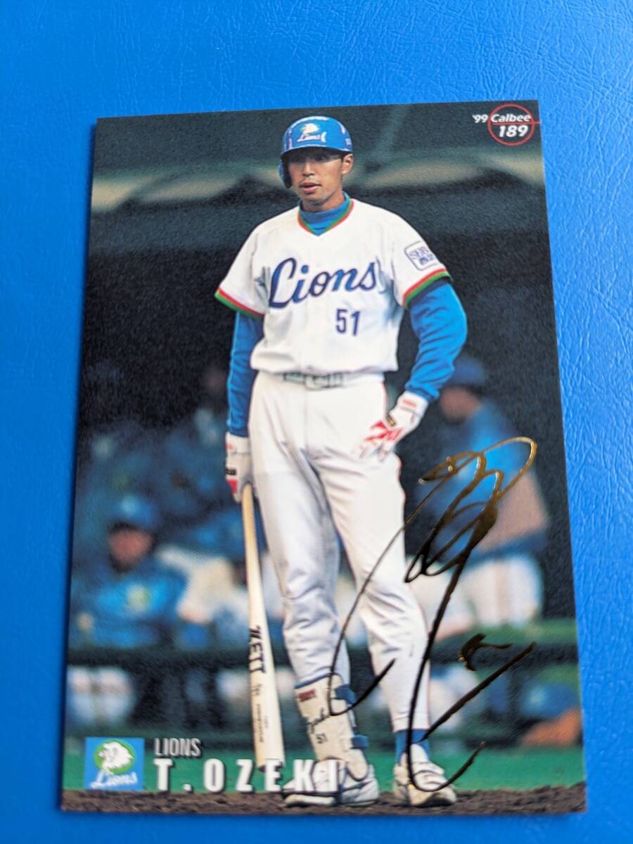 **1999 год Calbee Professional Baseball chip s Gold автограф карта Seibu No.189 маленький . дракон .