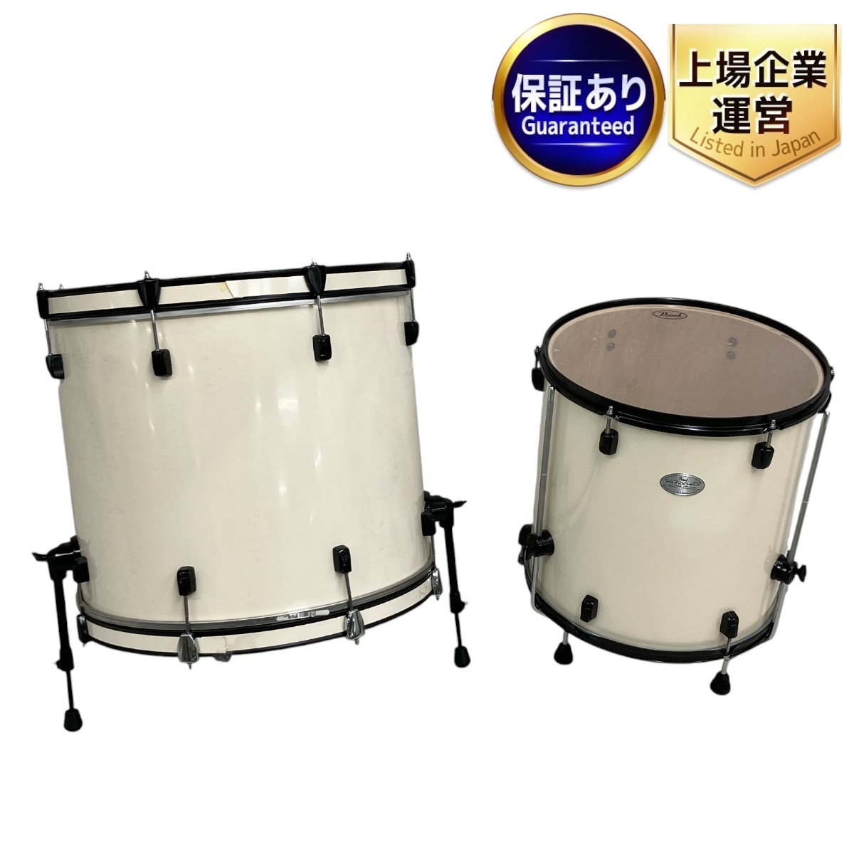 【引取限定】 Pearl SOUNDCHECK SERIES DRUMS バスドラム フロアタムセット ホワイト 直 Y9230978