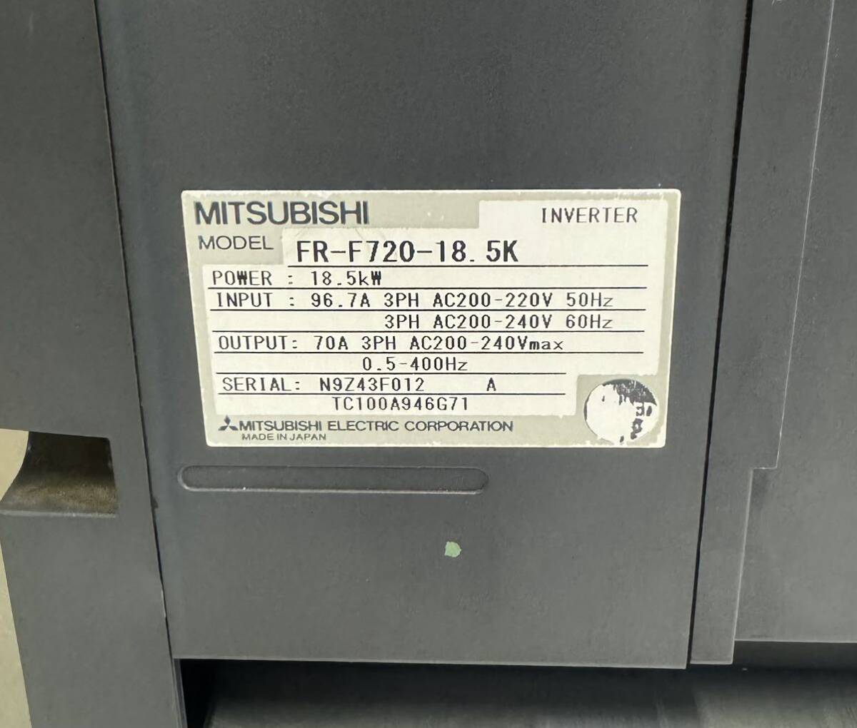 Yahoo!オークション - MITSUBISHI 三菱電機 インバーター 【 FR Yahoo!オークション - MITSUBISHI 三菱電機 インバーター 【 FR