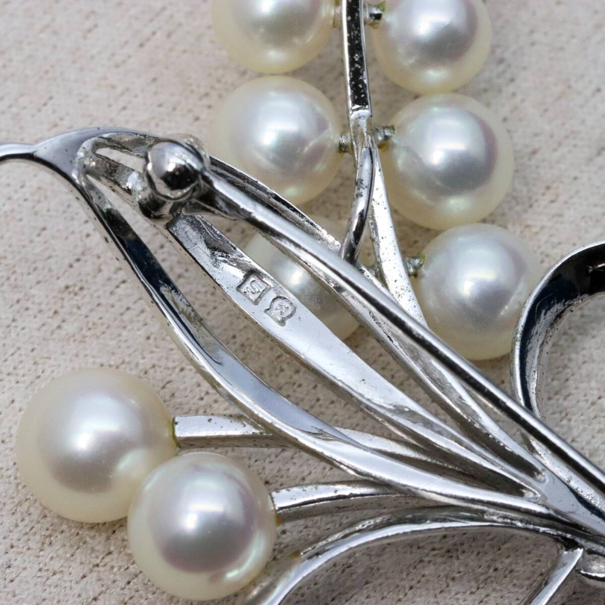 ミキモト シルバー 真珠 花束モチーフ パール ブローチ MIKIMOTO ミキモト シルバー 真珠 花束モチーフ パール ブローチ MIKIMOTO