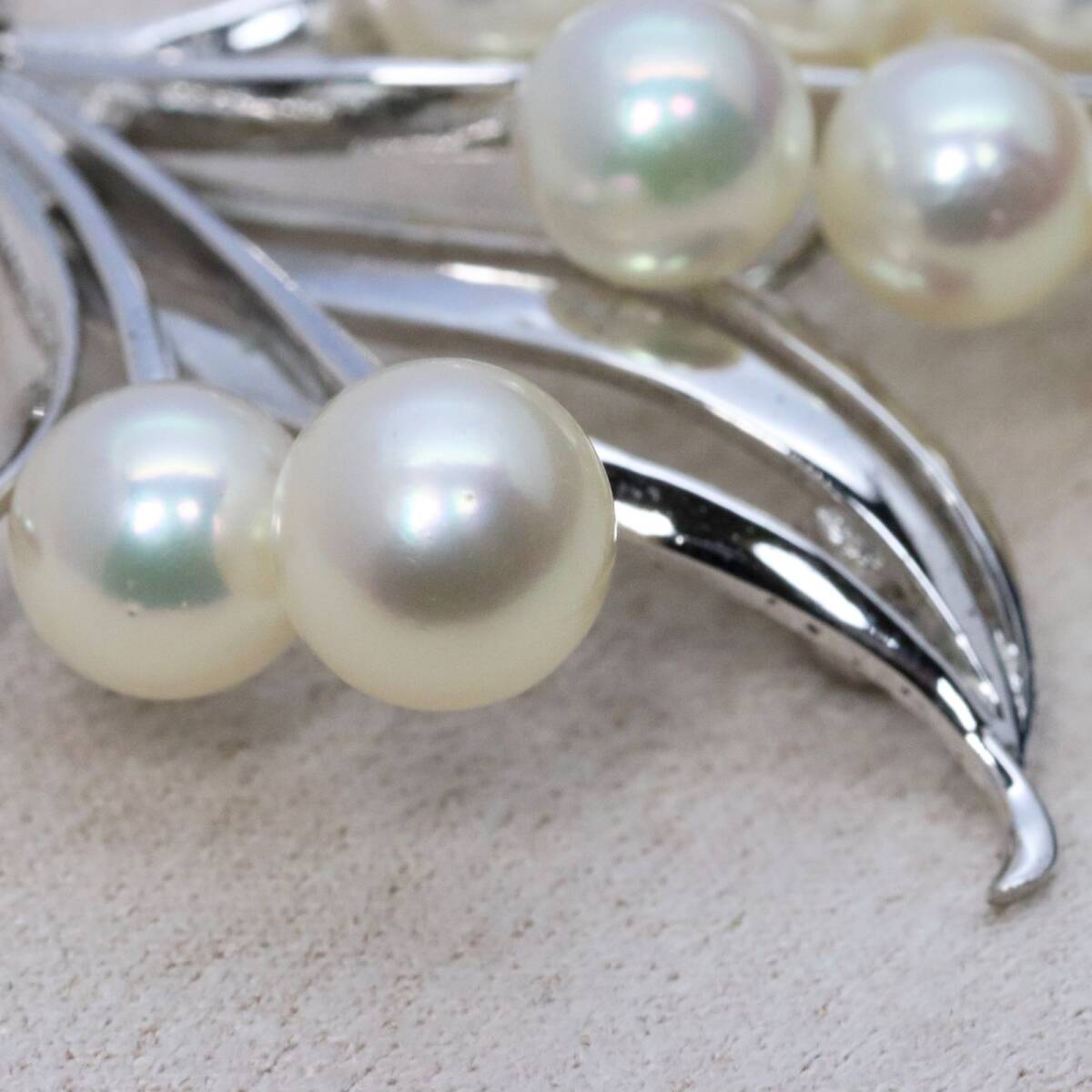 ミキモト シルバー 真珠 花束モチーフ パール ブローチ MIKIMOTO ミキモト シルバー 真珠 花束モチーフ パール ブローチ MIKIMOTO