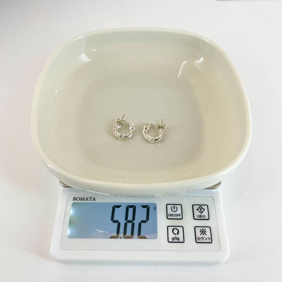 美品 ティファニー バンブー フープ ピアス スモール/24-2936S 美品 ティファニー バンブー フープ ピアス スモール/24-2936S