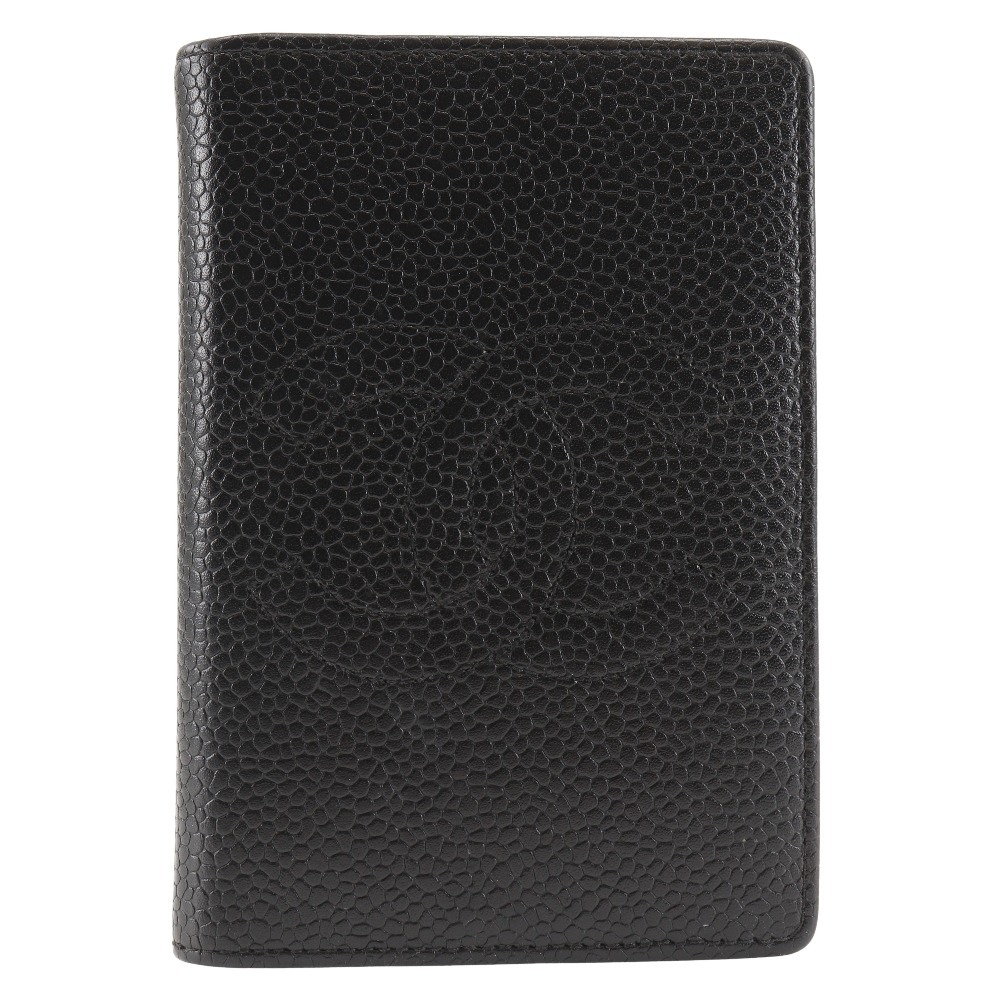 CHANEL シャネル ココマーク カードケース 名刺入れ キャビアスキン 黒 レディース【I191824158】中古