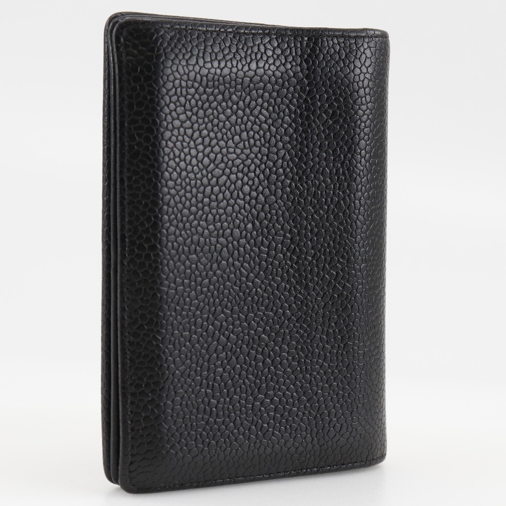 CHANEL シャネル ココマーク カードケース 名刺入れ キャビアスキン 黒 レディース【I191824158】中古
