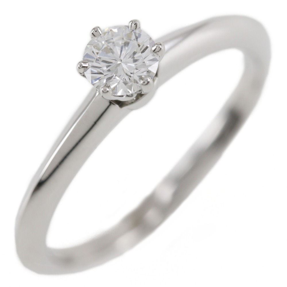 TIFFANY&Co. ティファニー ソリティア 0.25 リング・指輪 Pt950プラチナ×ダイヤモンド 9号 約3.2g レディース中古