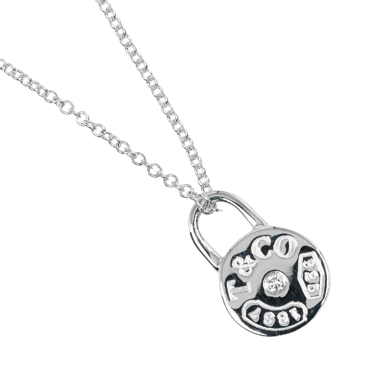 ❤美品❤ ティファニー ラウンドロック ネックレス 1837 SV925 1PD ティファニー TIFFANY&Co. 1837 ラウンドロック ネックレス