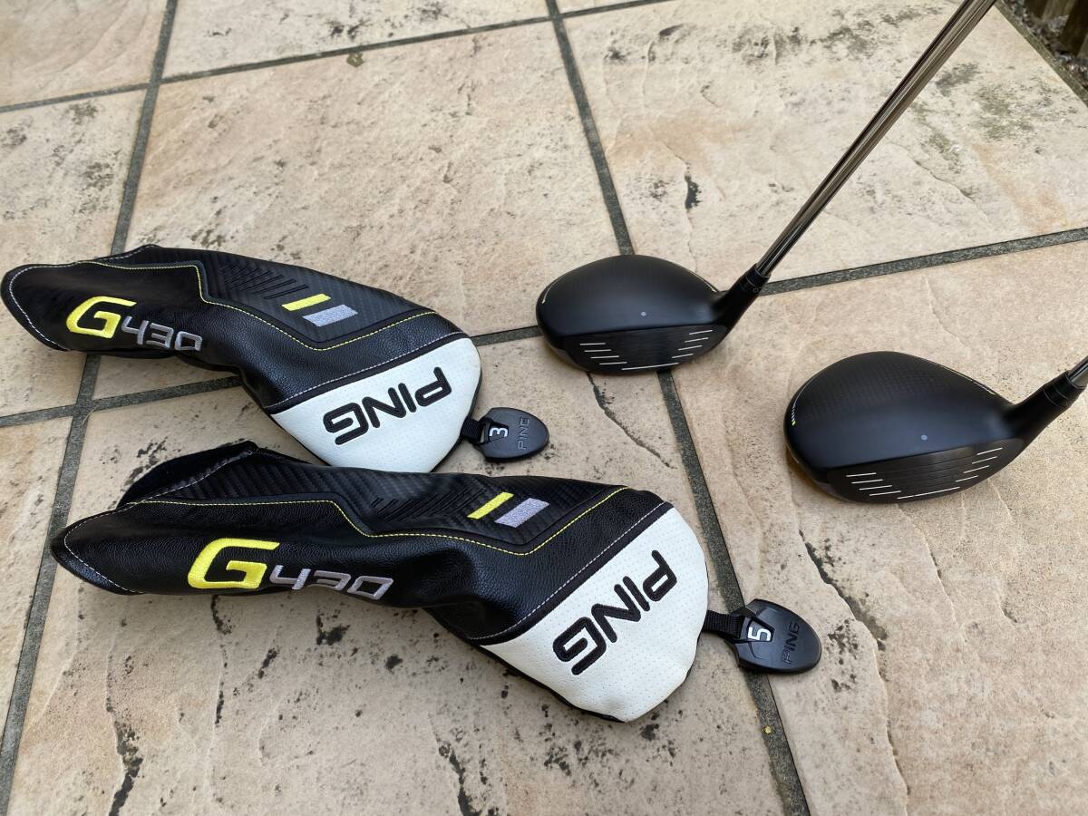 ☆　練習場、コース1回使用　G430 MAX フェアウェイウッド：PING TOUR 2.0 CHROME 65S　15度・18度　2本セット　日本正規品