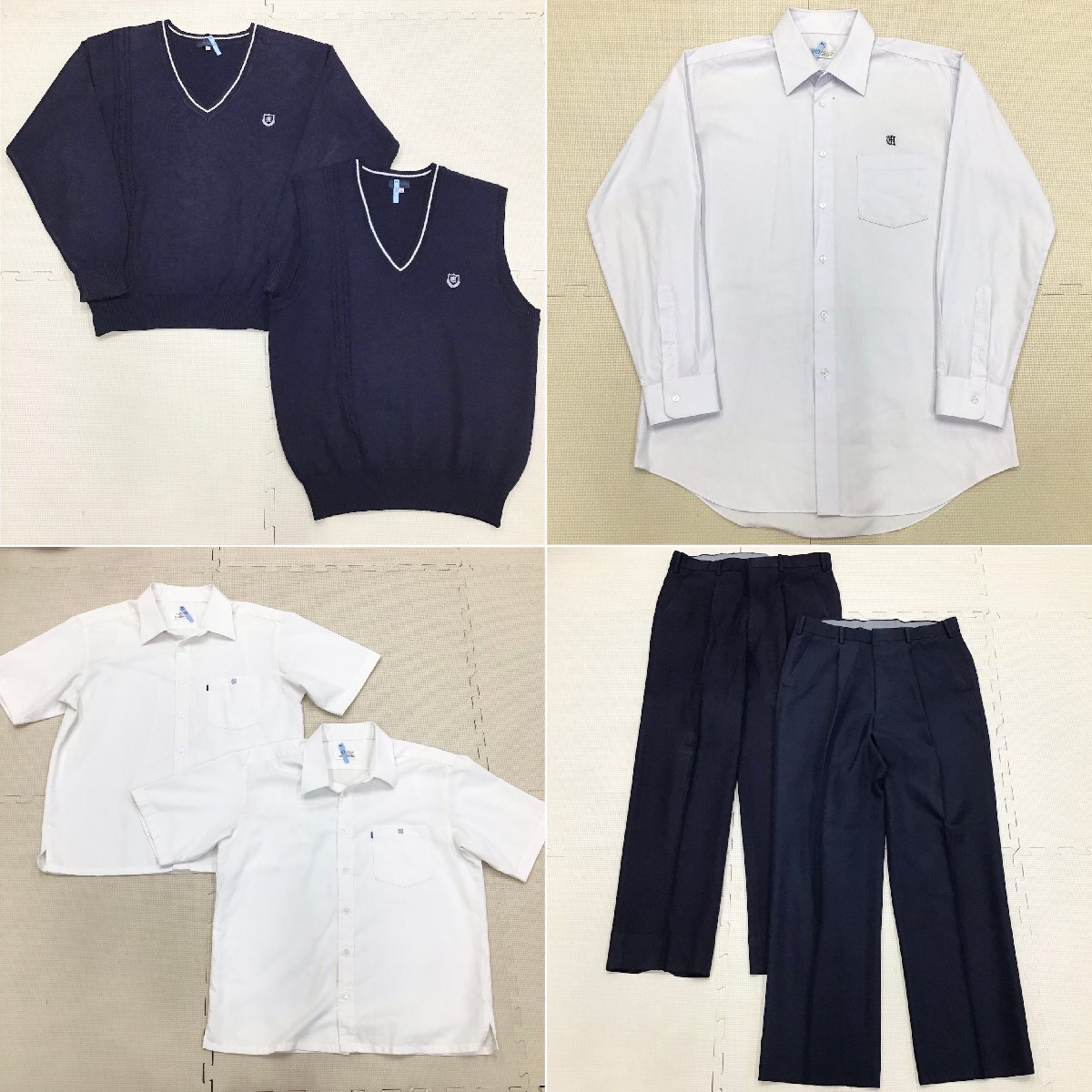 O958/T1075(中古)栃木県 宇都宮短期大学附属高校 男子制服 9点
