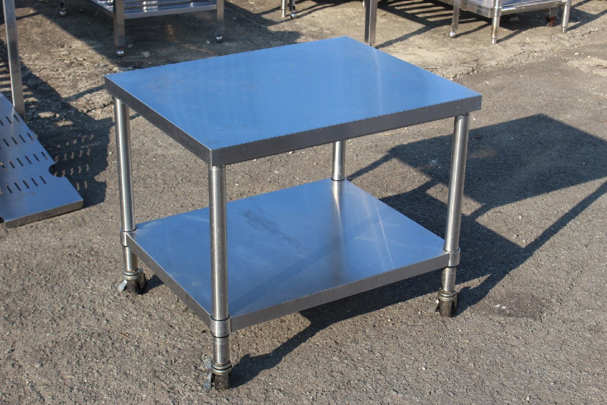 wz9975 ステンレス 作業台 調理台 キャスター付き 幅750mm 中古 厨房設備 飲食店 厨房機器 業務用