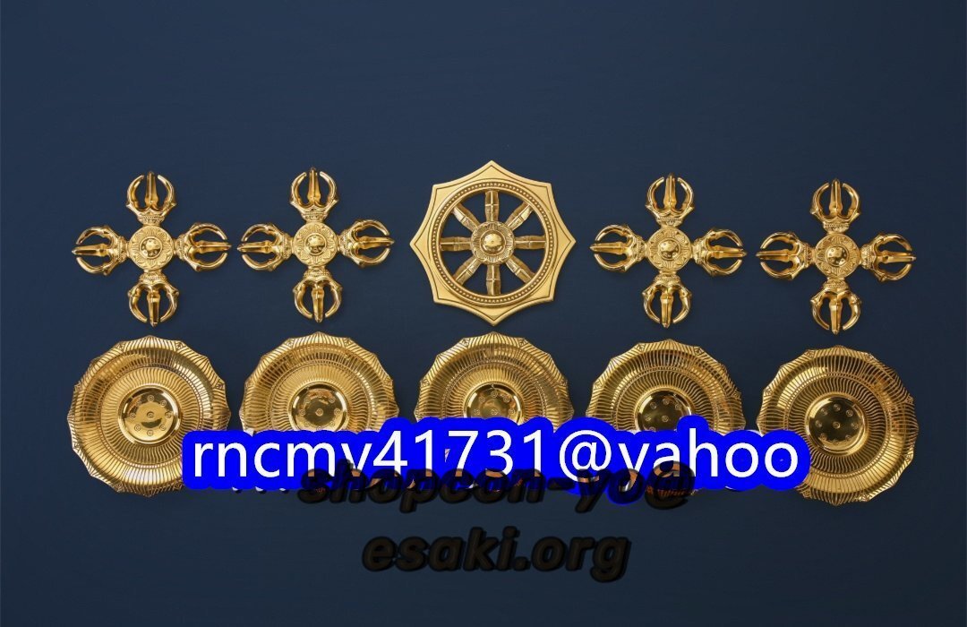 真言宗☆ 護摩用仏具 金剛輪 羯磨&輪宝 10点 仏具 真鍮製 真言宗☆ 護摩用仏具 金剛輪 羯磨&輪宝 10点 仏具 真鍮製