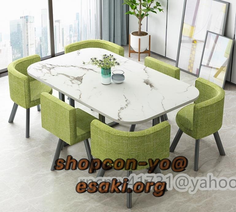 特売！高品質☆ 人気推薦 多種選択可 6人用 商談 役員応接 会議テーブル 7点セット 打ち合わせ