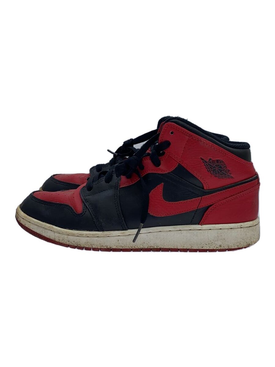 NIKE◆AIR JORDAN 1 MID (GS)_エアジョーダン 1 ミッド (GS)/25cm/RED