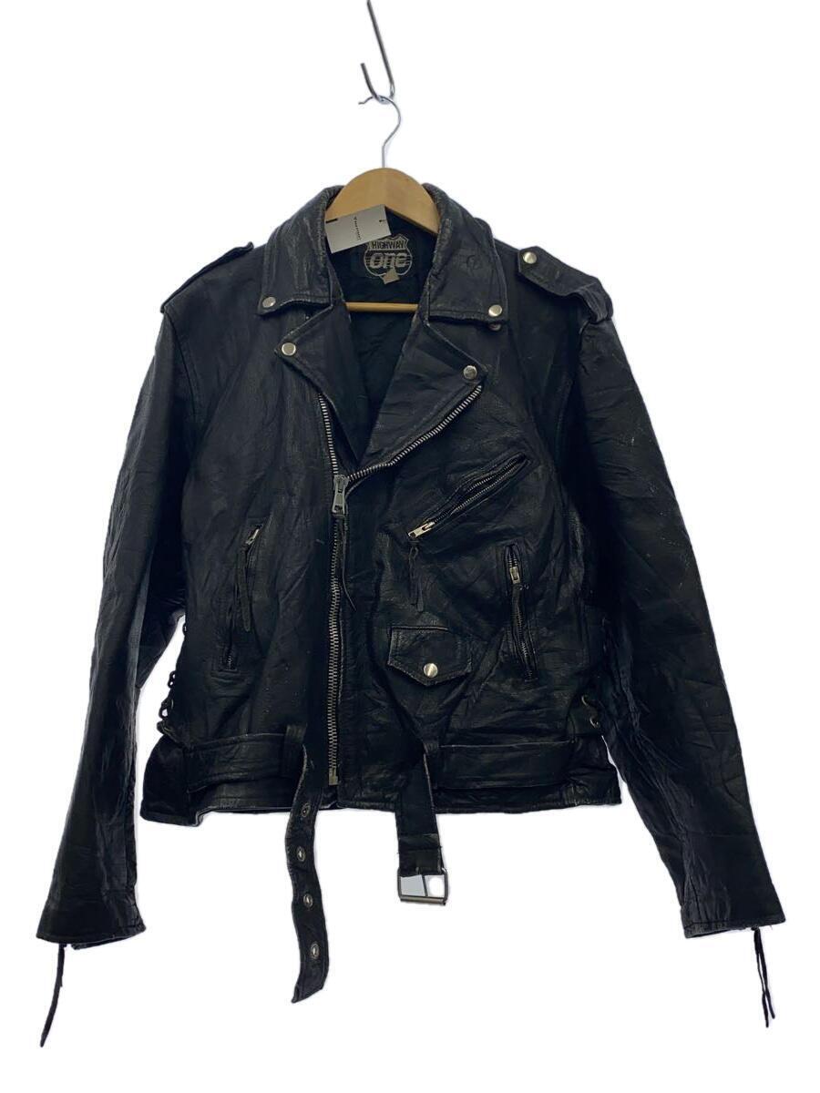 HIGHWAY ONE/ double rider's jacket /XL/ leather / black /EMAR ZIP