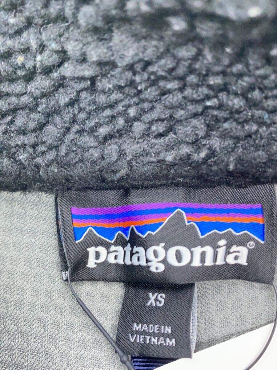patagonia◆フリースベスト/XS/ポリエステル/BLK/無地/23048_画像3