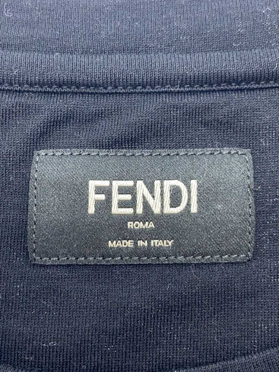 FENDI*FF LOGO S/S Tee/ Zucca pattern / T-shirt /S/ cotton / black × green /FY0936 A870