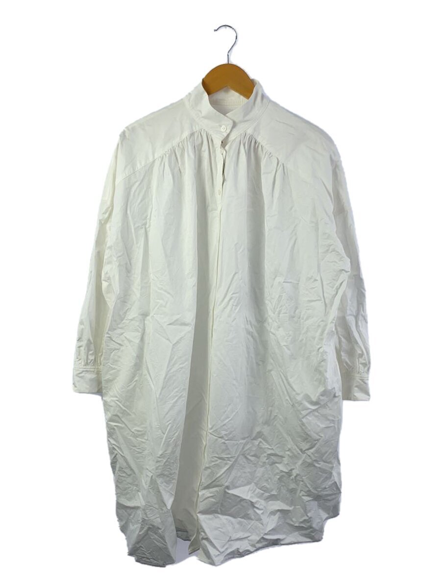FRAMeWORK◆22AW/チュニックシャツ3/長袖シャツ/FREE/コットン/WHT/22-050-220-9062-4-0//