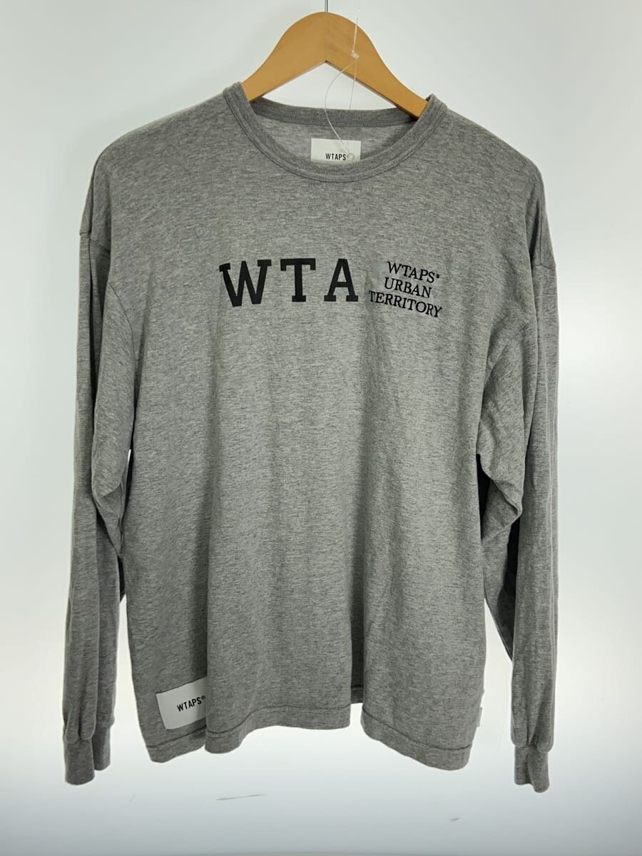 WTAPS 2023SS DESIGN 01/LS 灰 S WTAPS ◇ 23SS / DESIGN01 / LS / COTTON / Long sleeve T-shirt