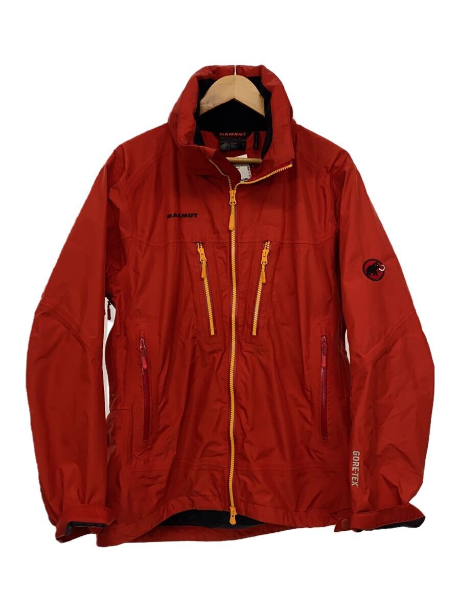 MAMMUT◆マウンテンパーカ/L/ナイロン/GORE-TEX/RED/無地/JP1010-15050