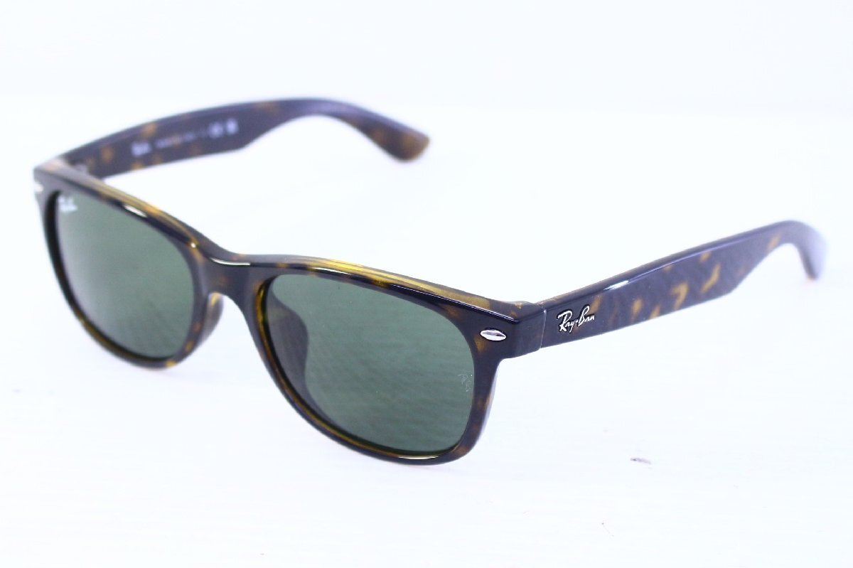 *[ не использовался ]Ray-Ban RayBan RB2132-F солнцезащитные очки новый Wayfarer 902L 55*18 140 3N зеленый Cross / с футляром [10987373]