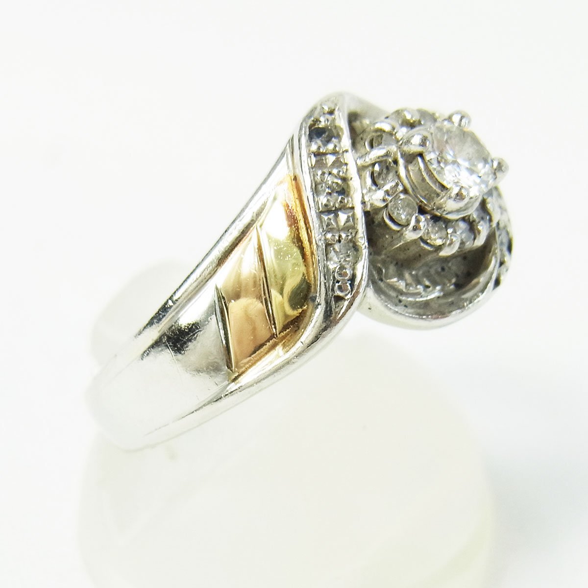 YSL イヴサンローラン PT900 リング 約13号 リング ダイヤモンド YSL イヴサンローラン PT900 リング 約13号 リング ダイヤモンド