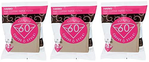 徳用ハリオ V60用ペーパーフィルター無漂白 1-2杯用 100枚入/３袋 VCF-01-100M