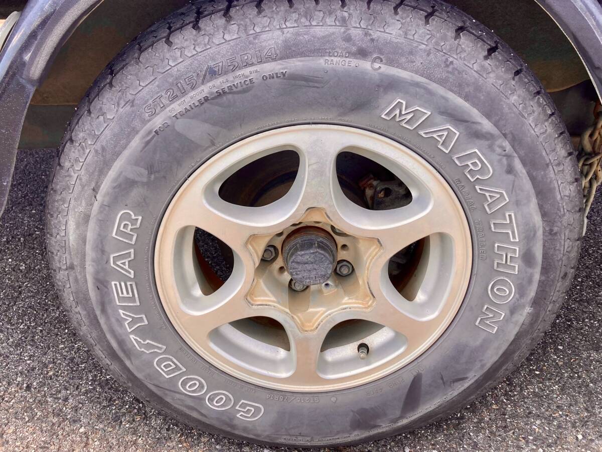 [中古] グッドイヤー社 マラソン トレーラー用ラジアルタイヤ ST215/75R14 Load D 6プライ 領収書 検)ボートトレーラー バスボート