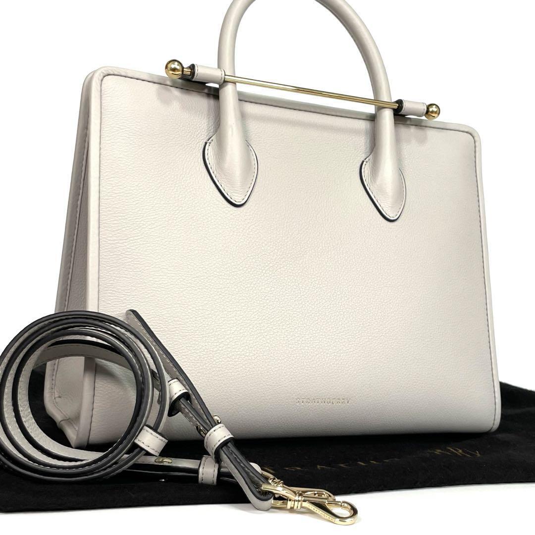 極美品】STRATHBERRY MIDI ショルダー トートバッグ 2way 皮革製 極美品】STRATHBERRY MIDI ショルダー トートバッグ 2way 皮革製