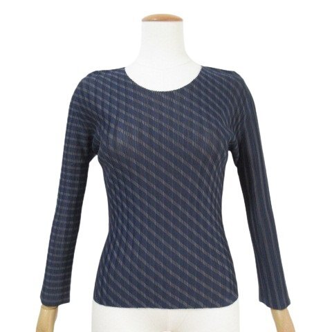 PLEATS PLEASE 長袖カットソー Yahoo!オークション - ISSEY MIYAKE 美品 プリーツプリーズ 長袖