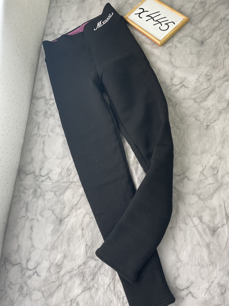 [SBRNMAA] 超厚手シープボアレギンス ラムズフリースサーマルコットンパンツ 伸縮性タイツ断熱パンツズボン L（約40-62.5kg）ブラック