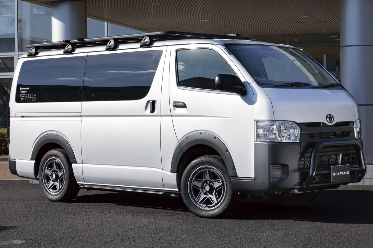 WEDS-ADVENTURE/MUD VANCE 07 ハイエースバン 200系 ジャストロー ホイール4本【15×6.0J 6-139.7 INSET33 FULL MAT BLACK】0040531×4