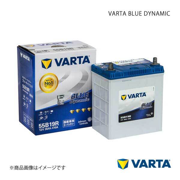 VARTA/ファルタ ジムニー ターボ GF-JB23W ABA-JB23W TA-JB23W GH-JB23W K6A 1998.01- VARTA BLUE DYNAMIC 55B19R 新車搭載時:38B20R