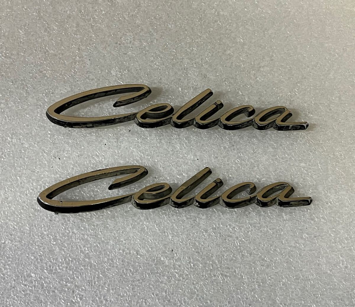 【当時物】トヨタ TA22 セリカエンブレム 2枚セット TOYOTA celica