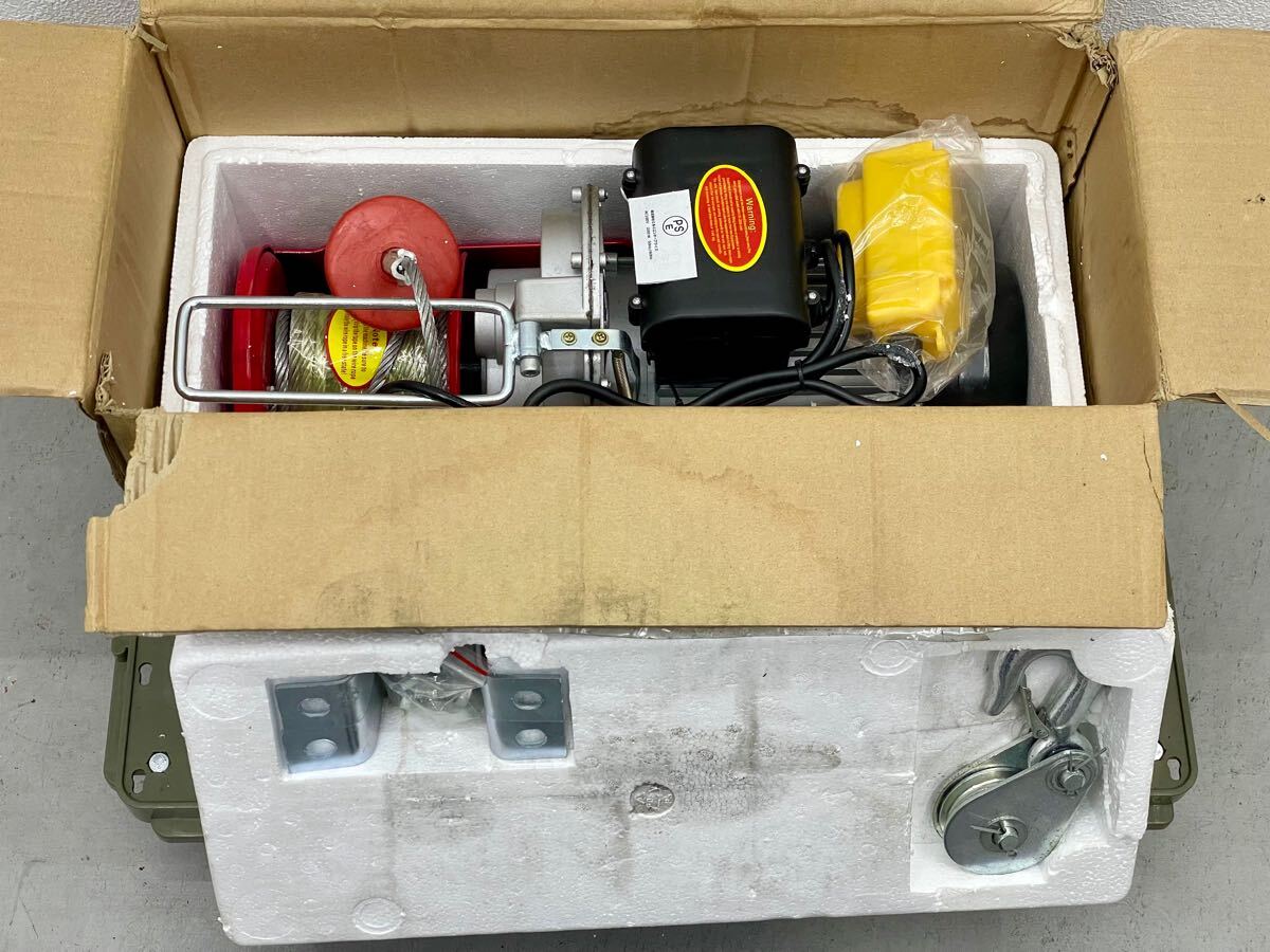 未使用■MICRO ELECTRIC ROPE HOIST マイクロ電動ロープホイスト PA1200 ワイヤーロープ 電動小型ウインチ■兵庫県姫路市から 24-2843
