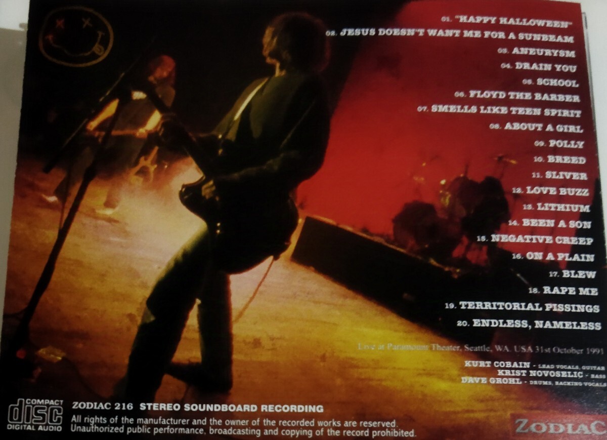 ニルヴァーナ 1991年 Stereo SDB Nirvana Live At Seattle USA ニルヴァーナ 1991年 Stereo SDB Nirvana Live At Seattle USA
