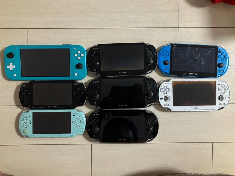 Nintendo SWITCH LITE SONY PSVITA PSP 本体 8台 セット まとめて PCH-2000 ピーエス ビータ スウィッチ ライト ソニー ジャンク 送料無料