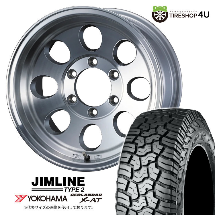 4本セット JIMLINE TYPE2 15x8.0J 6/139.7 -28 POL YOKOHAMA GEOLANDAR X-AT G016 31×10.50R15 ブラックレター プラド ランクル60 70