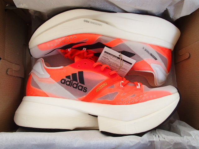 希少モデル！ ADIDAS ADIZERO PRIME X G54976 FTWWHT/CARBON/SOLRED アディゼロプライム X 初代モデル 1stカラー 未使用品　27.0 cm US9.0