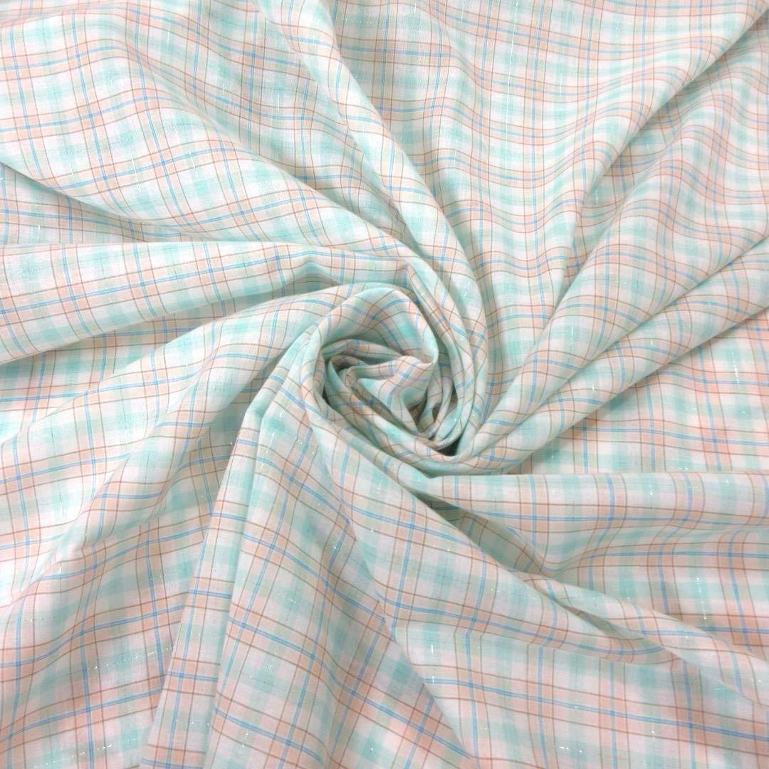 1 point limitation * free shipping <6m> made in Japan * soft soft * cotton Boyle check cloth * pepper green mix* dressmaking hand made * super-discount bargain *BM*TM22