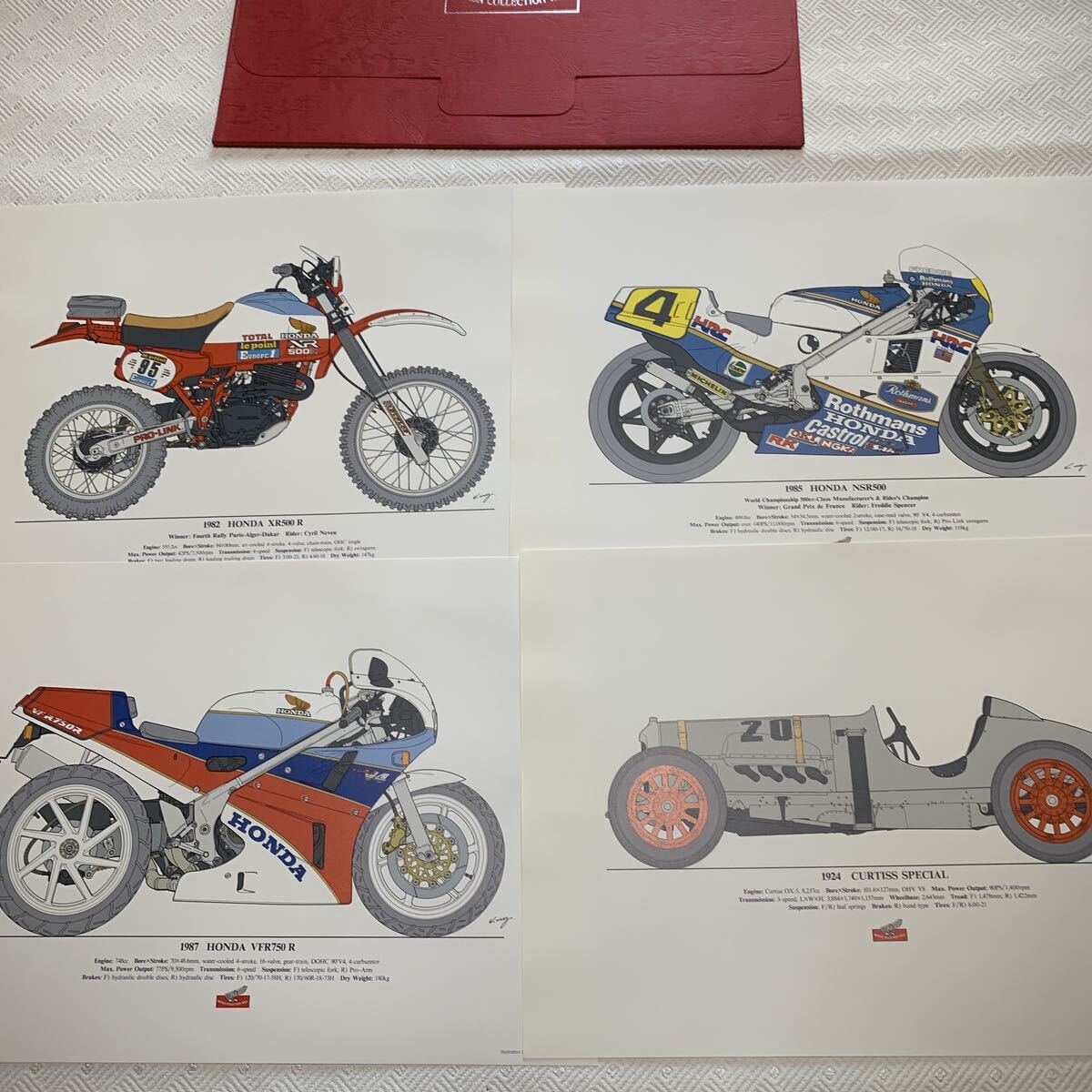 ホンダコレクションホール イラスト集 ポスター 20枚セット HONDA ポスター ホンダコレクションホール 第2回テーマ展 1999年 美