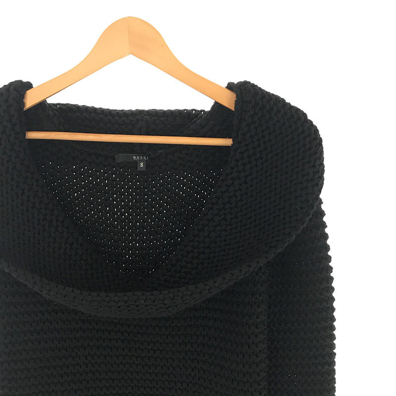 【美品】 GUCCI / グッチ | ウール ローゲージ オフタートル ニット | S | ブラック | レディース_画像2