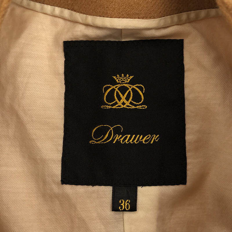 Drawer / ドゥロワー | ウール ノーカラーコート | 36 | ベージュ | レディース_画像7