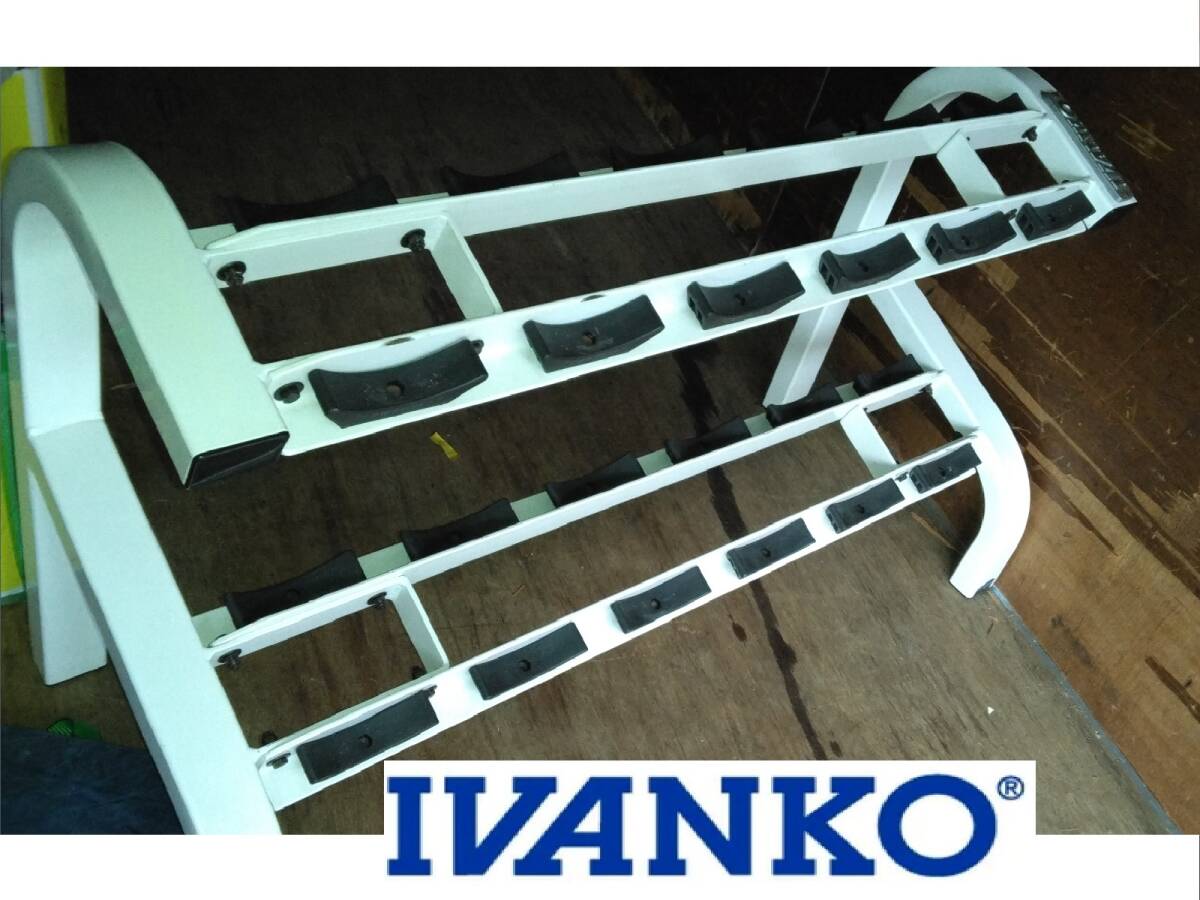 美品 定価約305000円 IVANKO イヴァンコ イバンコ ダンベルラック トレーニングジム スポーツジム ホームジム ラバーダンベル ※送料注意