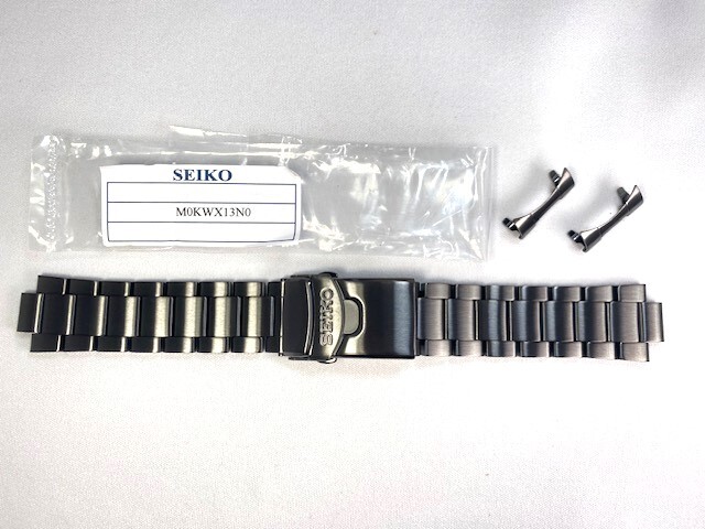 M0KWX13N0 SEIKO セイコー5スポーツ 22mm 純正ステンレスブレス ブラック SRPD65K1/4R36-07G0他用 クロネコゆうパケット送料無料