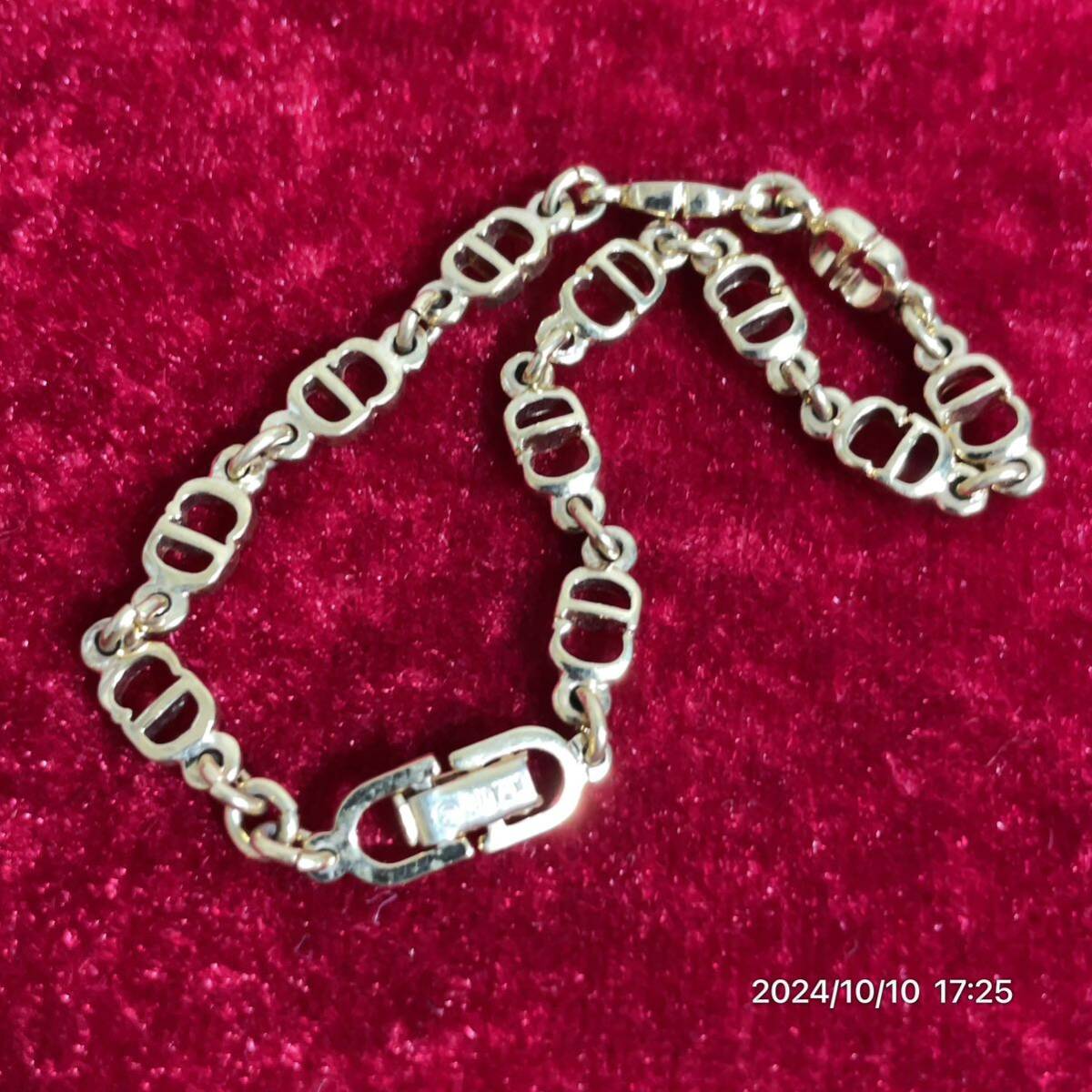 !_Dior Christian Dior объединенный CD Logo Gold цвет браслет аксессуары 