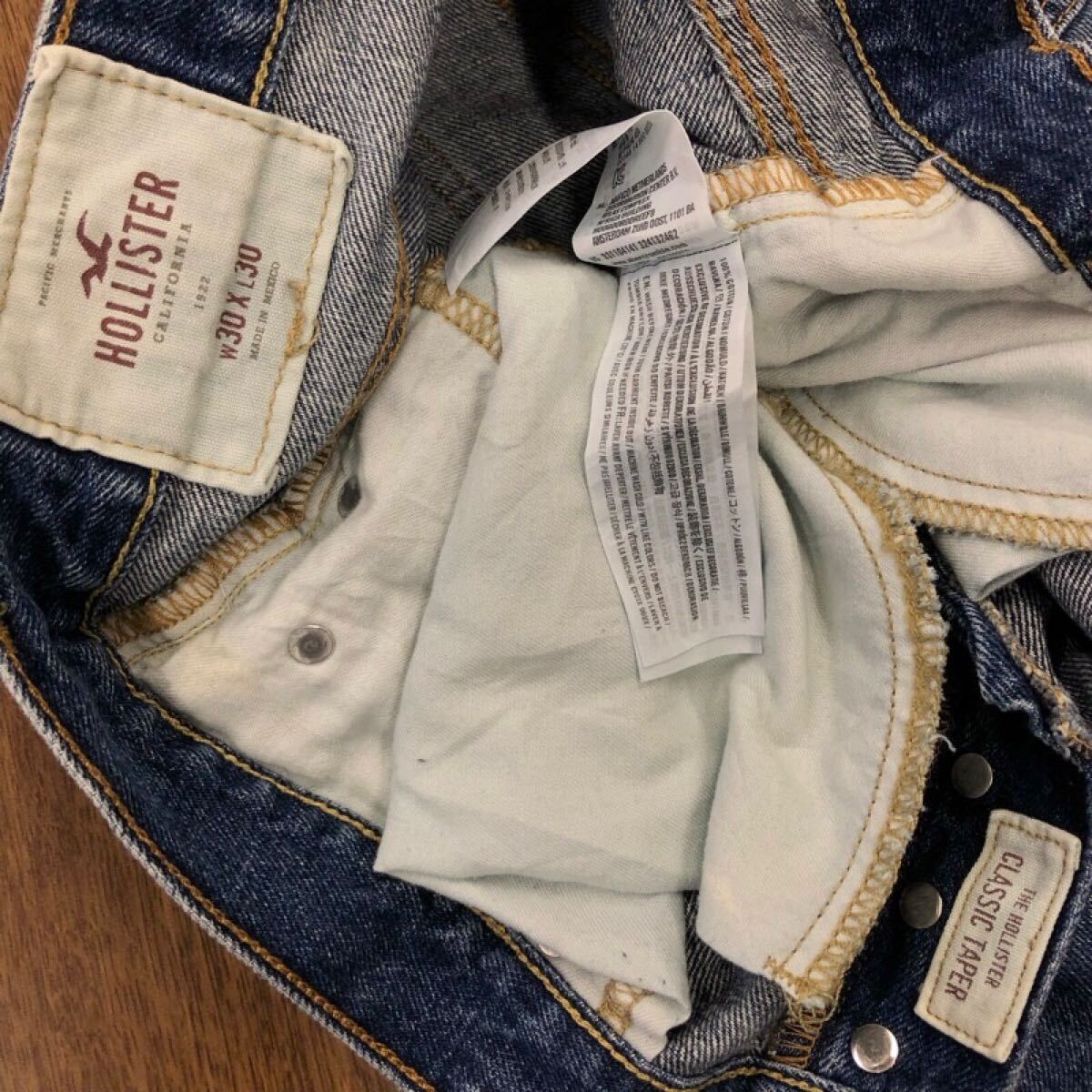 [FJ270]HOLLISTER W30 L30 цвет .. обработка джинсы ji- хлеб Denim брюки мужской бренд б/у одежда Hollister бесплатная доставка 