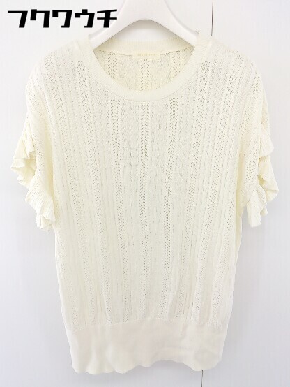 ◇ BEAMS HEART ビームス ハート フレンチスリーブ ニット セーター アイボリー系 レディース_画像2
