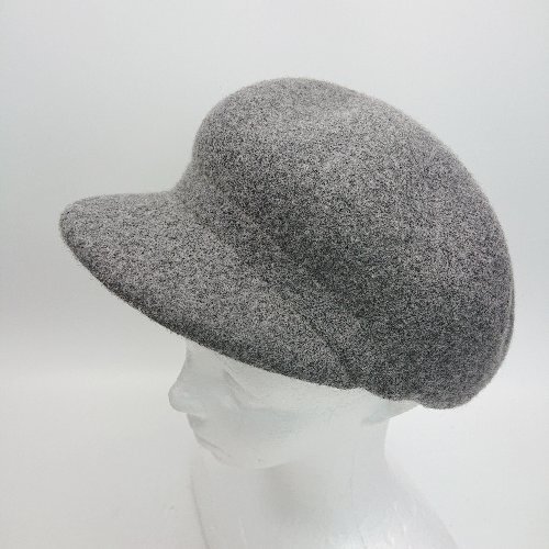 * LOWRYS FARM wool 100% plain simple cap gray size F lady's E