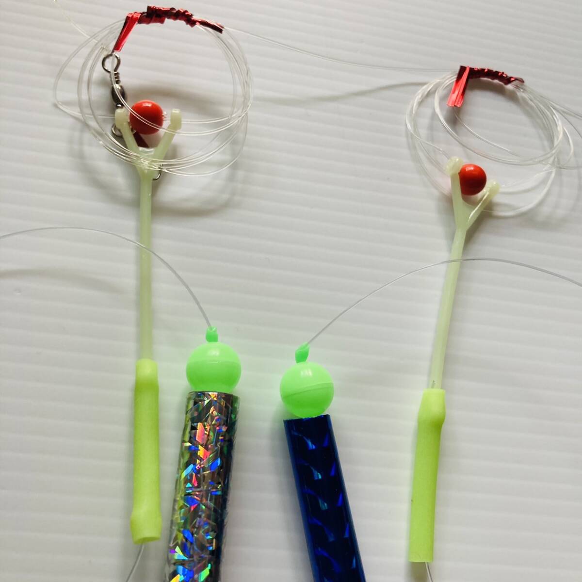 新品 アキアジ鮭釣り 投げぶっこみYピン2本針仕掛けセット 秋