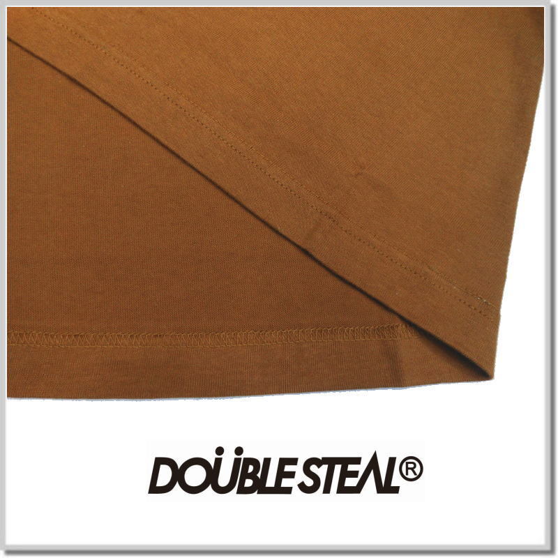 新品未使用！ ダブルスティール DOUBLE STEAL ワッペン 長袖Tシャツ 944-15054-43(CAMEL)-L ロンT カットソー_画像5